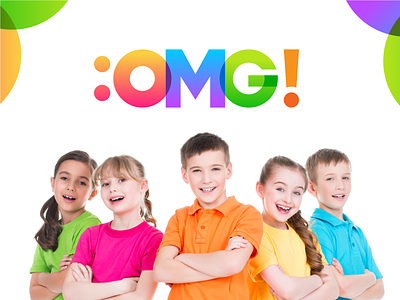 :OMG! Kids Education - Modern Typographic Logo Design for Kids. best designer best logo best logo design branding child logo children colorful logo kids kids logo logo logo design logo designer logo inspirations logos logotype modern logo rgb typogaphy typographic logo unique logo