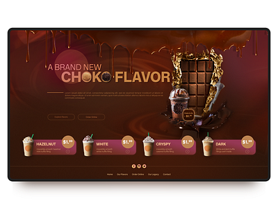 Chocolate store landing page design illustration landing page design landing page ui typography ui ux web website