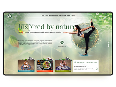 Yoga Instructor Landing Page landing page design landing page ui user interface design yoga studio