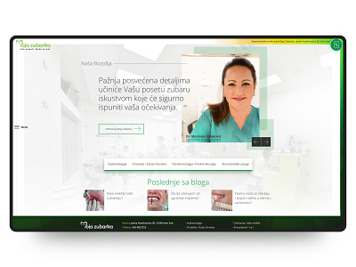 MojaZubarka Dental Clinic ui ux webdesign website