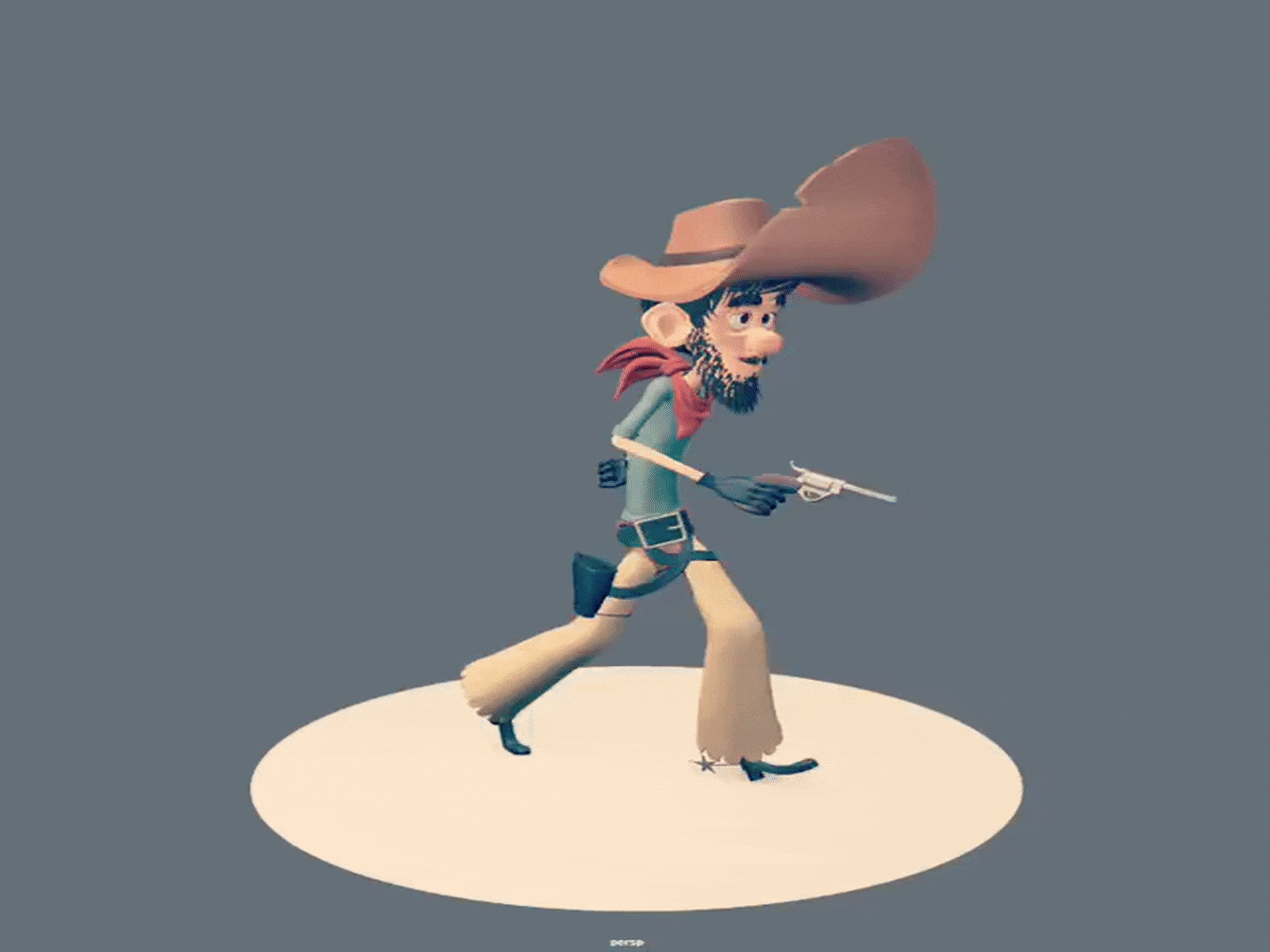 Cowboy 3d 3d animation 3d art 3d gif 3dcharacter animation animationkiev logo maya анимациягруппа