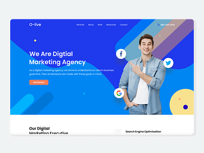 Digital Marketing Agency : Homepage Redesign homepage landing page ui design ux design