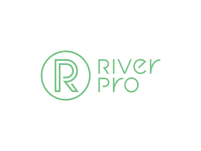 Logo River Pro branding clean design flat icon lettering line logo logotype minimal type typography vector