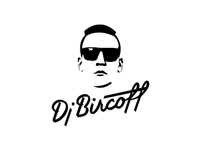 Logo Dj Bircoff brand branding hand lettering logo typography