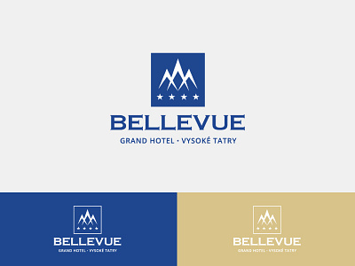 BELLEVUE**** Grand Hotel (logo) brand branding design flat icon logo logo design logotype minimal vector