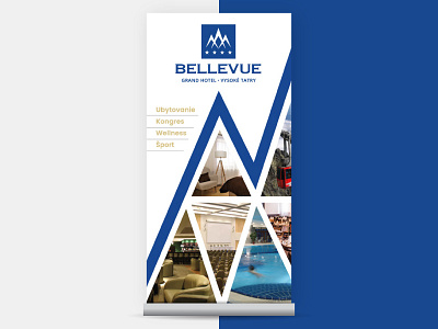 BELLEVUE**** Grand Hotel (roll-up) branding design flat logo logo design print rollup stationary typography vector