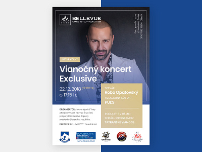 BELLEVUE**** Grand Hotel (poster) branding creative design flat flyer logo poster print promotional typography