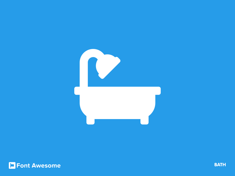#3 bath icon animation (Font Awesome series) animation creative design flat fontawesome icon minimal series symbol vector