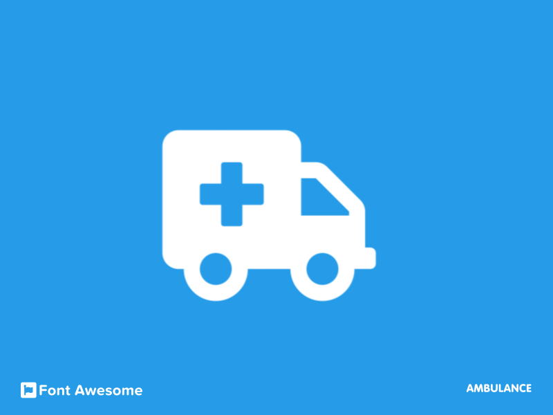 #4 ambulance icon animation (Font Awesome series) ambulance animation creative flat font awesome fontawesome funny icon minimal motion symbol vector
