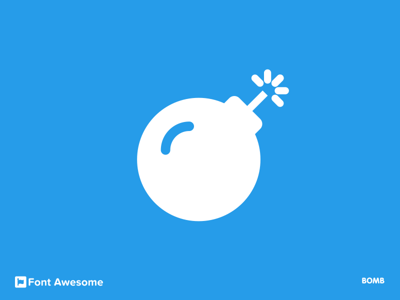 #7 bomb icon animation (Font Awesome series)