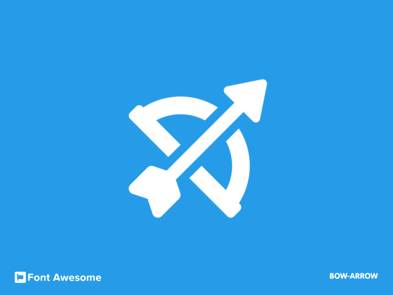 #9 bow-arrow icon animation (Font Awesome series)