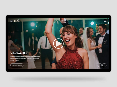 DJ ROŽI website and identity design flat minimal ui ux web design website wedding