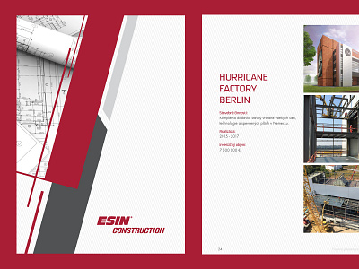 ESIN construction - catalogue brand branding catalogue cover design print