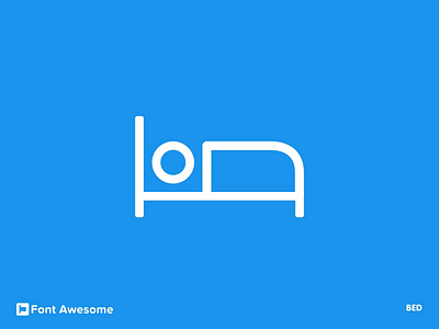 #11 bed icon animation (Font Awesome series) animation bed creative design flat font awesome icon minimal series symbol vector