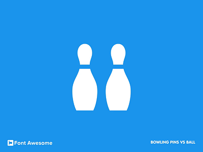 #12 bowling pins vs ball icon animation (Font Awesome series) animation creative design flat font awesome icon icons minimal series symbol vector