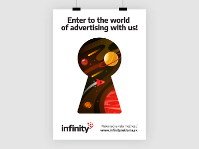 Infinity Reklama - Promo advertising brand branding creative design flat illustration minimal promotional vector