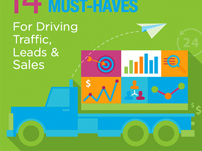 14 Website Must Haves Guidebook Cover Art data guide truck vector