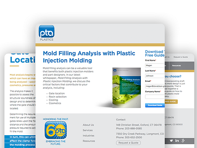 Plastic Injection Molding Landing Page download flow guide landing page