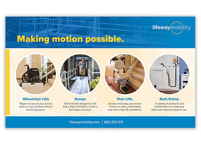 Making Motion Possible print ad wheelchair lifts