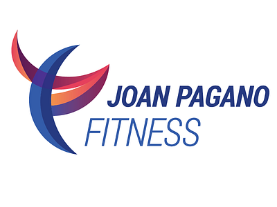 Joan Pagano Fitness Logo blend feminine fitness gradient grow logo movement strength stretch
