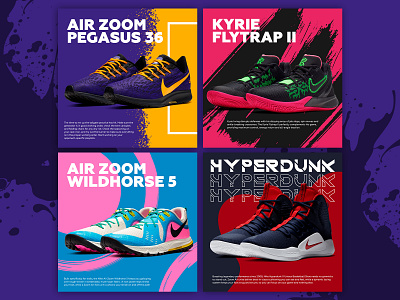 Social media banners ad advertising banner fashion instagram nike shoes sneakers social media