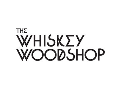 Whiskey Woodshop custom typeface woodworking