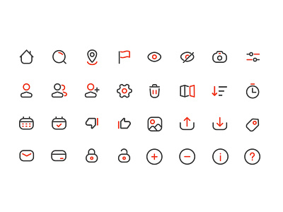 Essential icons set branding design flat icon icon design illustration illustrator logo ui ui design userinterface