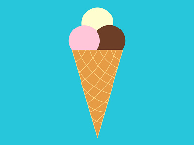 flat ice cream design