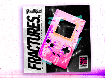 DonutShoes Branding + Album Art album branding chiptune collage cover design donutshoes gameboy glitch graphic grunge logo neon nintendo photoshop retro texture typography vaporwave