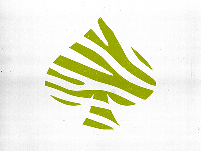 Lucky Zebra design gestalt graphic logo negative space paper spade stripe texture zebra