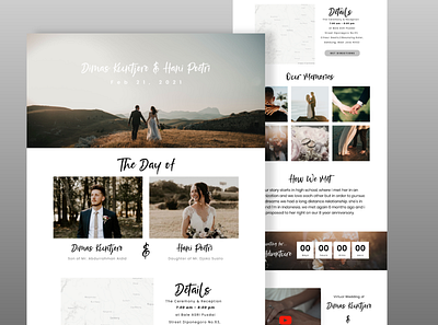 Wedding Invitation - Landing Page app design flat minimal simple simple design ui web