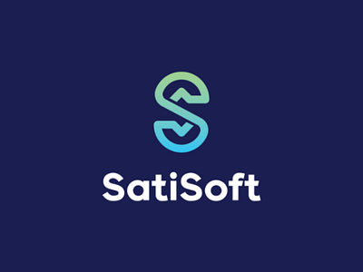 SatiSoft logo concept logo coding s monogram graphic
