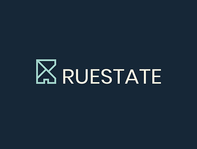 RueState abstract logo design r letter logo abstract minimal