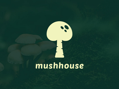 mushouse logo mushroom food forest minimal
