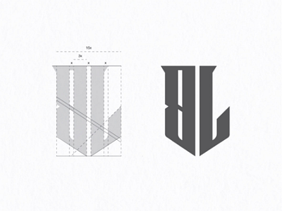 BL monogram design logo monogram b letter minimal