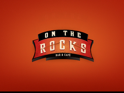 ON THE ROCKS bar cafe logo potsdam rock