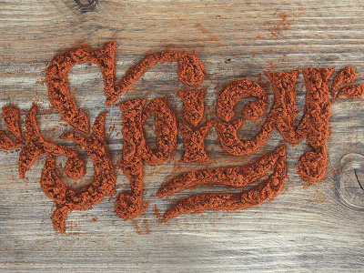 Spicy food lettering lettering