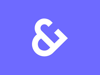 & meets ❤ ampersand branding heart logo monogram