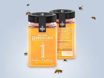 Berliner Bärengold bee branding honey identity lettering logo monogram packaging