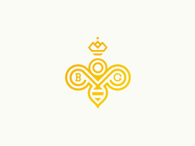 Berliner Bärengold bee branding crown honey logo queen