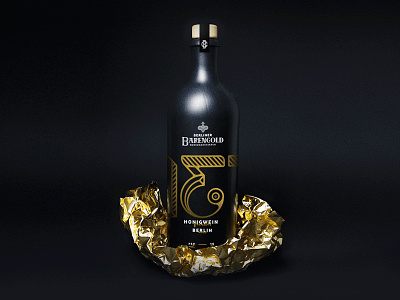 Berliner Bärengold — Met Wine alcohol bee branding crown honey logo met packaging queen wine