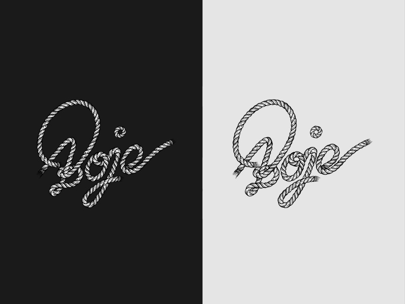 Boje typography buoy illustration design branding lettering logo