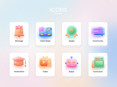 Children's education Icon design icon ui