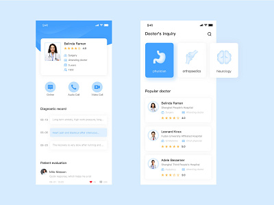 Medical application illustration ui