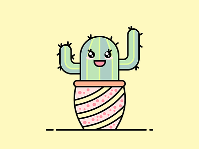Cactus Illustration cactus design flat illustration sketch vector