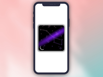 App Icon for Astronomia black constellations dailyuichallenge dailyuichallenge005 dark moon purple stars ui uichallenge uiux