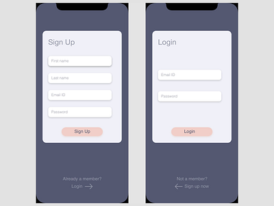 Sign Up page adobexd dailyui login page signup