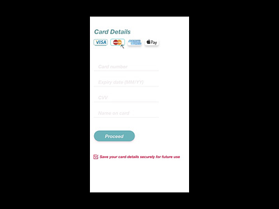 Credit Card Checkout Page app checkout credit credit card ui ux