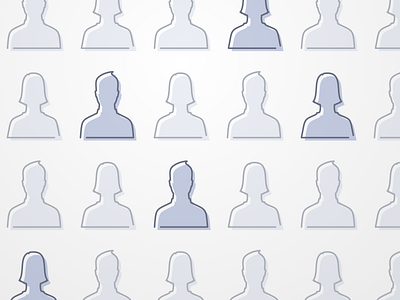 People blue facebook iconography muted offset people