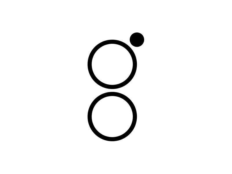 Nothin' but a g thing circle g geometric logo typography